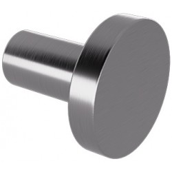 Άγκιστρο από ορείχαλκο μονό Φ3,8cm, Gun Metal Brushed, χρώμα: Γκρι επιφάνεια: Βουρτσισμένη Άγκιστρα