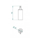 Dispenser από ορείχαλκο επικαθήμενος τύπος 220ml, Gun Metal Brushed, χρώμα: Γκρι επιφάνεια: Βουρτσισμένη Dispenser