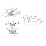 Εστίες με απορροφητήρα Black 70x52 Εστίες