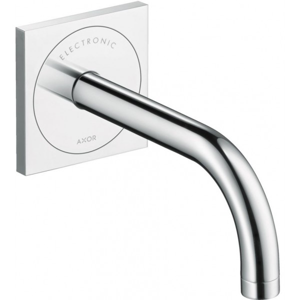 Wash basin tap Wall-mounted - external part 1 hole electronic Without waste, color: Chrome material: Brass surface: Glossy Wall-mounted - external part Wash basin tap Wall-mounted - external part 1 hole electronic Without waste, color: Chrome material: Brass surface: Glossy Wall-mounted - external part
