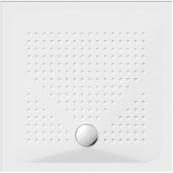 Ντουζιέρα τετράγωνη 90x90x4 από πορσελάνη antislip, Extraglaze antibacterial, χρώμα: Λευκό επιφάνεια: Γυαλιστερή Τετράγωνες