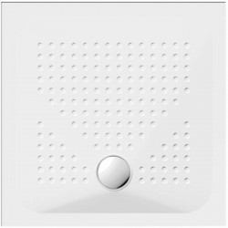 Ντουζιέρα τετράγωνη 80x80x4 από πορσελάνη antislip, Extraglaze antibacterial, χρώμα: Λευκό επιφάνεια: Γυαλιστερή Τετράγωνες