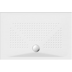 Shower tray Rectangular 120x80x4 material: Porcelain, color: White surface: Glossy Rectangular