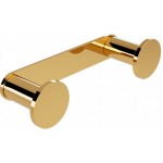 Hook double Flat wall mounted material: Brass, color: Gold surface: Glossy Hooks