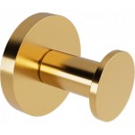 Hook Flat wall mounted material: Brass single, color: Gold surface: Brushed Hooks