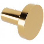 Hook Flat wall mounted material: Brass single, color: Gold surface: Brushed Hooks