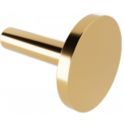 Άγκιστρο από ορείχαλκο μονό Φ6cm, Warm Gold Brushed, χρώμα: Χρυσό επιφάνεια: Βουρτσισμένη Άγκιστρα