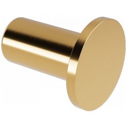 Hook Flat wall mounted material: Brass single Φ2,8x3,2cm, color: Gold surface: Brushed Hooks