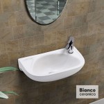 Washbasin Wall-mounted 41x26 With 1 bowl With hole on the right Without overflow material: Porcelain, color: White surface: Glossy Wall-mounted Washbasin Wall-mounted 41x26 With 1 bowl With hole on the right Without overflow material: Porcelain, color: White surface: Glossy Wall-mounted