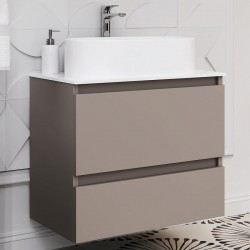 Furniture base without washbasin 70x60x46 material: MDF PET wall mounted, color: Beige Cabinets without wash basin