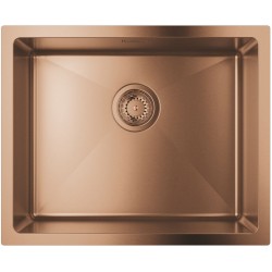 Sink Stainless (Steel) 50x40 material: Inox surface: Brushed free nested / Undermount 1 bowl (55x45), color: Pink Gold