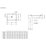 Washbasin Under counter 54x34 material: Porcelain White Alpin (60,5x41) Without overflow, color: White surface: Glossy Under counter
