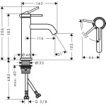 Wash basin tap Deck-mounted material: Brass mixer Without waste Μ size, color: Chrome surface: Glossy Deck-mounted Wash basin tap Deck-mounted material: Brass mixer Without waste Μ size, color: Chrome surface: Glossy Deck-mounted