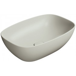 Washbasin Free standing 50x35x16 material: Porcelain Without hole Without overflow, color: Beige surface: Matt Free standing