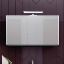 Bathroom mirror, shape: Rectangle 100x55x15 material: MDF PET, color: Grey Mirrors