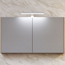 Bathroom mirror, shape: Rectangle 100x55x15 material: Wood composite, color: Walnut wood Mirrors