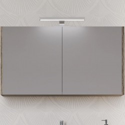 Bathroom mirror, shape: Rectangle 100x55x15 material: Wood composite, color: Chestnut wood Mirrors
