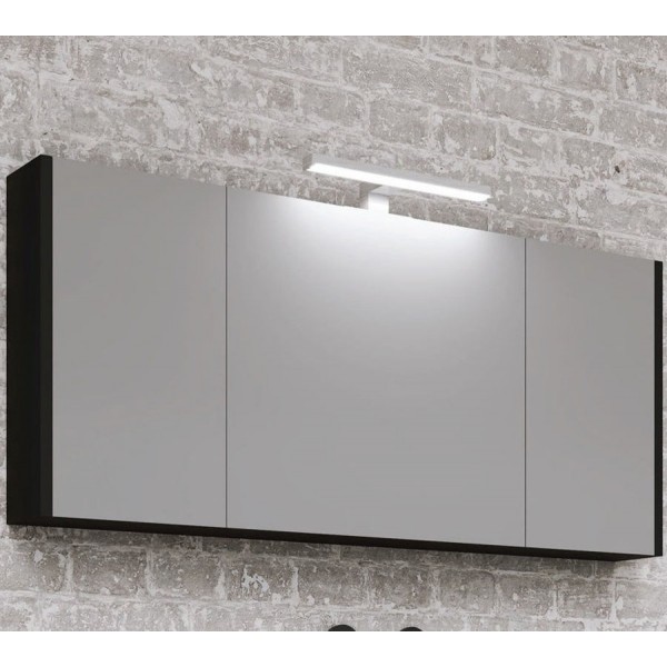 Bathroom mirror, shape: Rectangle 120x55x15 material: MDF PET, color: Black Mirrors