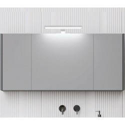 Bathroom mirror, shape: Rectangle 120x55x15 material: MDF PET, color: Grey Mirrors