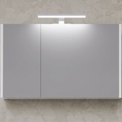 Καθρέπτης, σχήμα: Ορθογώνιο 90x55x15 από MDF PET με ντουλάπι, Lacato White, χρώμα: Λευκό