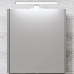 Καθρέπτης, σχήμα: Ορθογώνιο 50x15x55 από MDF PET με ντουλάπι, Lacato Light Grey, χρώμα: Γκρι Καθρέπτες μπάνιου