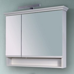 Bathroom mirror, shape: Rectangle 80x47x15 material: Wood composite, color: White Mirrors