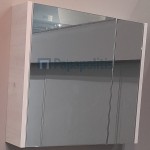 Καθρέπτης, σχήμα: Ορθογώνιο 60x55x15 από ξύλο συνθετικό με ντουλάπι, Anelyne, χρώμα: Ξύλο Λευκό Καθρέπτες μπάνιου