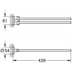 Πετσετοθήκη 43,9cm Brushed Hard Graphite πτυσσόμενη από ορείχαλκο διπλή, χρώμα: Γκρι επιφάνεια: Βουρτσισμένη Πετσετοθήκες Πετσετοθήκη 43,9cm Brushed Hard Graphite πτυσσόμενη από ορείχαλκο διπλή, χρώμα: Γκρι επιφάνεια: Βουρτσισμένη Πετσετοθήκες