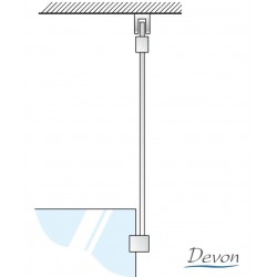 Βραχίονας καμπίνας, οροφής, 100cm από ορείχαλκο, χρώμα: Χρωμέ Βραχίονες καμπίνας ντουζιέρας