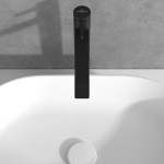 Wash basin tap Deck-mounted for free-standing washbasin material: Brass mixer Without waste, color: Black surface: Matt Deck-mounted Wash basin tap Deck-mounted for free-standing washbasin material: Brass mixer Without waste, color: Black surface: Matt Deck-mounted