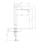 Μπαταρία νιπτήρος επικαθήμενη αναμεικτική από ορείχαλκο για νιπτήρα ελεύθερης τοποθέτησης χωρίς βαλβίδα, χρώμα: Μαύρο επιφάνεια: Ματ Επικαθήμενες