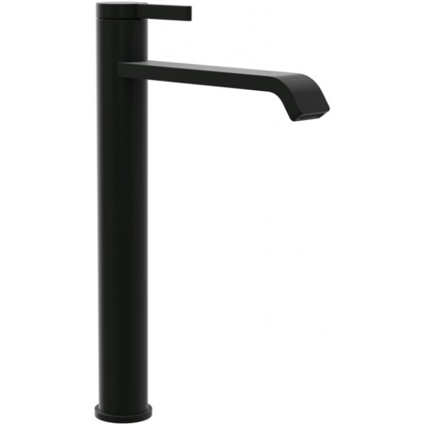 Μπαταρία νιπτήρος επικαθήμενη αναμεικτική από ορείχαλκο για νιπτήρα ελεύθερης τοποθέτησης χωρίς βαλβίδα, χρώμα: Μαύρο επιφάνεια: Ματ Επικαθήμενες