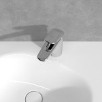 Μπαταρία νιπτήρος επικαθήμενη αναμεικτική από ορείχαλκο με βαλβίδα pop-up , χρώμα: Χρωμέ επιφάνεια: Γυαλιστερή Επικαθήμενες