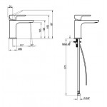 Wash basin tap Deck-mounted material: Brass mixer Without waste Μ size, color: Chrome surface: Glossy Deck-mounted Wash basin tap Deck-mounted material: Brass mixer Without waste Μ size, color: Chrome surface: Glossy Deck-mounted
