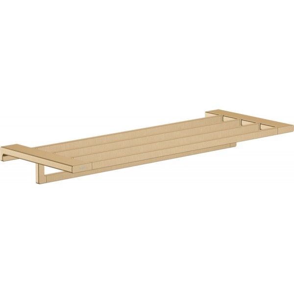Shelve for towel 64,8x24,8x7,2 material: Brass Wall-hung, color: Bronze surface: Brushed Shelves for towels