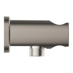 Shower holder Fixed With Outlet elbow material: Brass, color: Grey surface: Brushed Shower holders