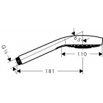 Τηλέφωνο ντους 1 ροής με λευκό δίσκο, 110 Ecosmart, Brushed Black Chrome, χρώμα: Γκρι Σκούρο επιφάνεια: Βουρτσισμένη Τηλέφωνα