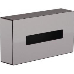 Χαρτομαντηλοθήκη Brushed Black Chrome από ορείχαλκο, χρώμα: Γκρι Σκούρο επιφάνεια: Βουρτσισμένη Χαρτομαντηλοθήκες