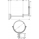 Make up mirror material: Brass Wall-mounted, color: Dark Grey surface: Brushed Makeup mirrors Make up mirror material: Brass Wall-mounted, color: Dark Grey surface: Brushed Makeup mirrors