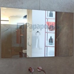 Καθρέπτης, σχήμα: Ορθογώνιο 100x61,5x4 από κρύσταλλο με led, χωρίς πλαίσιο Καθρέπτες μπάνιου