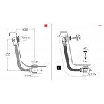 Waste Valve With overflow material: Brass surface: Matt, color: Black Waste overflows Waste Valve With overflow material: Brass surface: Matt, color: Black Waste overflows