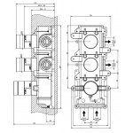 Shower tap Wall-mounted concealed part 2 way Wall-mounted - concealed part Shower tap Wall-mounted concealed part 2 way Wall-mounted - concealed part
