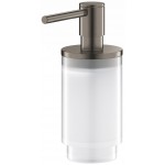 Dispenser countertop / Wall-mounted material: Brass brushed hard graphite, color: Grey surface: Brushed Soap dispensers
