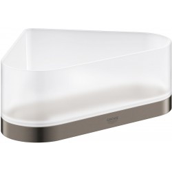 Sponge box material: Brass Corner mounted Single, color: Grey surface: Brushed Shower baskets