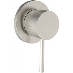 Shower tap Wall-mounted external part 1 hole 1 way material: Inox mixer without hand shower, hose and holder, color: Chrome surface: Brushed Wall-mounted - external part
