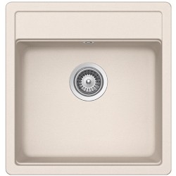 Νεροχύτης γρανιτένιος 49x51 χωρίς πάγκο ένθετος 1 γούρνα Everest, χρώμα: Μπεζ Γρανιτένιοι