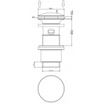 Waste Valve With overflow material: Brass surface: Brushed, color: Chrome Waste overflows