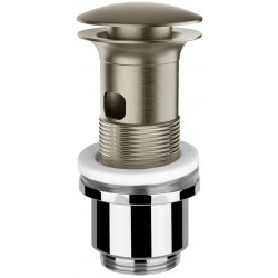 Waste Valve With overflow material: Brass surface: Brushed, color: Chrome Waste overflows