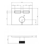Shower tap Wall-mounted external part 2 way material: Brass thermostatic With plate with separate exits without hand shower, hose and holder, color: Chrome surface: Glossy Wall-mounted - external part