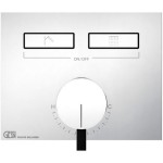 Shower tap Wall-mounted external part 2 way material: Brass thermostatic With plate with separate exits without hand shower, hose and holder, color: Chrome surface: Glossy Wall-mounted - external part